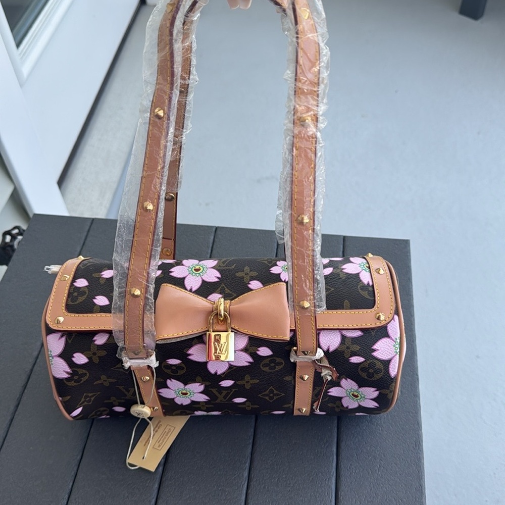 Floral Brown and Pink Designer Inspired Handbag